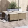 Gartenhocker mit Kissen 4 Stück beiges synthetisches Rattan von vidaXL, Hocker für den Außenbereich - Ref: Foro24-368366, Pre...