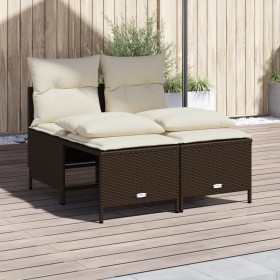 4-piece garden sofa set and brown synthetic rattan cushions by vidaXL, Garden sets - Ref: Foro24-368372, Price: 177,99 €, Dis...