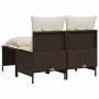 4-piece garden sofa set and brown synthetic rattan cushions by vidaXL, Garden sets - Ref: Foro24-368372, Price: 177,42 €, Dis...