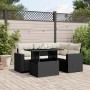 5-teiliges Gartenmöbel-Set und schwarze synthetische Rattankissen von vidaXL, Gartensets - Ref: Foro24-3267246, Preis: 411,70...