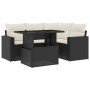 Set de muebles de jardín 5 pzas y cojines ratán sintético negro de vidaXL, Conjuntos de jardín - Ref: Foro24-3267246, Precio:...