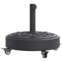 Round umbrella base with wheels for Ø38 / 48 mm masts 27 kg by vidaXL, Umbrella bases - Ref: Foro24-4007973, Price: 66,43 €, ...