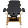 Klappbare Massageliege 2 Zonen aus schwarzem und beigem Holz von vidaXL, Massageliegen - Ref: Foro24-110205, Preis: 150,58 €,...