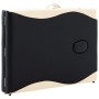 Camilla de masaje plegable 2 zonas madera negro y beige de vidaXL, Mesas de masaje - Ref: Foro24-110205, Precio: 150,58 €, De...