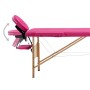 Folding massage table 2 zones pink wood by vidaXL, massage tables - Ref: Foro24-110185, Price: 140,52 €, Discount: %