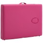 Folding massage table 2 zones pink wood by vidaXL, massage tables - Ref: Foro24-110185, Price: 140,52 €, Discount: %