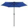 Garden umbrella with light blue aluminum pole 270x246cm by vidaXL, Umbrellas - Ref: Foro24-47351, Price: 59,02 €, Discount: %