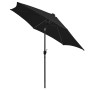 Umbrella with LED lights and black aluminum pole 300 cm by vidaXL, Umbrellas - Ref: Foro24-47366, Price: 105,99 €, Discount: %