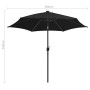 Umbrella with LED lights and black aluminum pole 300 cm by vidaXL, Umbrellas - Ref: Foro24-47366, Price: 105,99 €, Discount: %