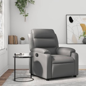 Sillón reclinable de cuero sintético gris de vidaXL, Sillones - Ref: Foro24-373489, Precio: 230,99 €, Descuento: %