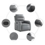 Sillón reclinable de cuero sintético gris de vidaXL, Sillones - Ref: Foro24-373489, Precio: 228,82 €, Descuento: %