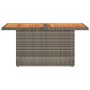 Gartentisch PE-Rattan und graues Akazienholz 100x55x73 cm von vidaXL, Gartentische - Ref: Foro24-366127, Preis: 103,18 €, Rab...