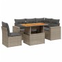 Set de muebles de jardín 6 pzas y cojines ratán sintético gris de vidaXL, Conjuntos de jardín - Ref: Foro24-3271319, Precio: ...