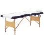 Klappbare Massageliege 4 Zonen aus weißem und violettem Holz von vidaXL, Massageliegen - Ref: Foro24-110225, Preis: 212,43 €,...