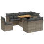 9-teiliges Gartenmöbel-Set und graue synthetische Rattankissen von vidaXL, Gartensets - Ref: Foro24-3270934, Preis: 627,26 €,...