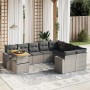 10-piece garden sofa set with gray synthetic rattan cushions by vidaXL, Garden sets - Ref: Foro24-3271480, Price: 703,87 €, D...