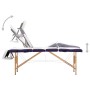 Klappbare Massageliege 4 Zonen aus weißem und violettem Holz von vidaXL, Massageliegen - Ref: Foro24-110225, Preis: 212,43 €,...