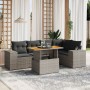 6-piece garden furniture set and gray synthetic rattan cushions by vidaXL, Garden sets - Ref: Foro24-3272628, Price: 457,20 €...