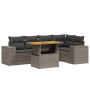 6-teiliges Gartenmöbel-Set und graue synthetische Rattankissen von vidaXL, Gartensets - Ref: Foro24-3272628, Preis: 466,64 €,...