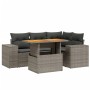 Garden sofa set with cushions 5 pieces gray synthetic rattan by vidaXL, Garden sets - Ref: Foro24-3272621, Price: 410,61 €, D...