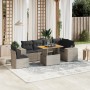 7-piece garden sofa set with gray PE rattan cushions by vidaXL, Garden sets - Ref: Foro24-3272663, Price: 520,80 €, Discount: %