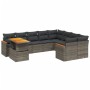 10-teiliges Gartensofa-Set mit grauen synthetischen Rattankissen von vidaXL, Gartensets - Ref: Foro24-3273244, Preis: 678,27 ...