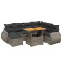 8-teiliges Gartensofa-Set und graue synthetische Rattankissen von vidaXL, Gartensets - Ref: Foro24-3275832, Preis: 594,68 €, ...