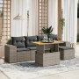 6-teiliges Gartenmöbel-Set und graue synthetische Rattankissen von vidaXL, Gartensets - Ref: Foro24-3275923, Preis: 445,26 €,...