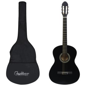 Classical guitar set for beginners, 12 pieces, black, 4/4 size, 39 inches. by vidaXL, Guitars - Ref: Foro24-70111, Price: 93,...