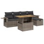 6-piece garden furniture set and gray synthetic rattan cushions by vidaXL, Garden sets - Ref: Foro24-3275699, Price: 424,50 €...