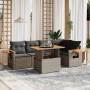 6-teiliges Gartenmöbel-Set und graue synthetische Rattankissen von vidaXL, Gartensets - Ref: Foro24-3271746, Preis: 452,59 €,...