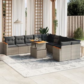 11-piece garden sofa set and gray synthetic rattan cushions by vidaXL, Garden sets - Ref: Foro24-3273265, Price: 737,99 €, Di...