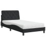 Cama con colchón terciopelo negro 100x200 cm de vidaXL, Camas y somieres - Ref: Foro24-3208642, Precio: 302,74 €, Descuento: %