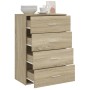 Sonoma Oak Engineered Wood Sideboard 60x31x84 cm by vidaXL, Sideboards - Ref: Foro24-840501, Price: 86,25 €, Discount: %