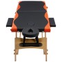 Klappbare Massageliege 2 Zonen aus schwarzem und orangefarbenem Holz von vidaXL, Massageliegen - Ref: Foro24-110203, Preis: 1...