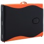 Camilla de masaje plegable 2 zonas madera negro y naranja de vidaXL, Mesas de masaje - Ref: Foro24-110203, Precio: 141,92 €, ...