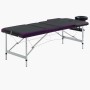 Klappbare Massageliege 3 Zonen aus schwarzem und violettem Aluminium von vidaXL, Massageliegen - Ref: Foro24-110239, Preis: 1...