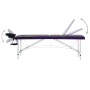 Klappbare Massageliege 3 Zonen aus schwarzem und violettem Aluminium von vidaXL, Massageliegen - Ref: Foro24-110239, Preis: 1...