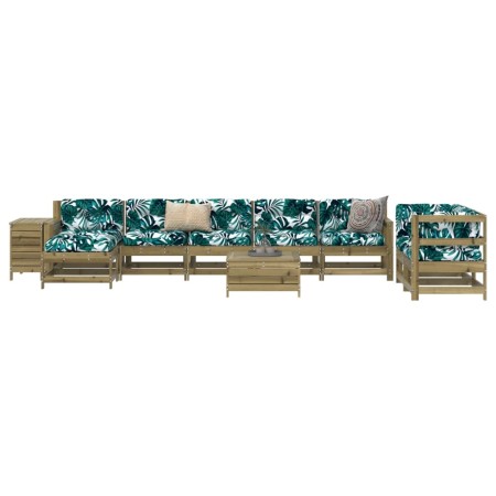 Garden sofa set 10 pieces impregnated pine wood by vidaXL, Garden sets - Ref: Foro24-3250647, Price: 602,37 €, Discount: %