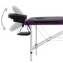 Klappbare Massageliege 3 Zonen aus schwarzem und violettem Aluminium von vidaXL, Massageliegen - Ref: Foro24-110239, Preis: 1...