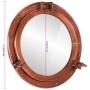 Aluminum and glass wall porthole mirror Ø50 cm by vidaXL, Mirrors - Ref: Foro24-357858, Price: 102,06 €, Discount: %