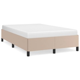 Cappuccino synthetic leather bed frame 120x190 cm by vidaXL, Beds and slatted bases - Ref: Foro24-3269650, Price: 115,99 €, D...