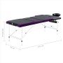 Klappbare Massageliege 3 Zonen aus schwarzem und violettem Aluminium von vidaXL, Massageliegen - Ref: Foro24-110239, Preis: 1...