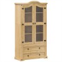 Corona cabinet with display case solid pine wood 99x43x187 cm by vidaXL, Sideboards - Ref: Foro24-4005682, Price: 335,00 €, D...