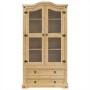 Corona cabinet with display case solid pine wood 99x43x187 cm by vidaXL, Sideboards - Ref: Foro24-4005682, Price: 335,00 €, D...