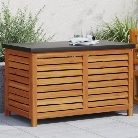 Caja de almacenaje de jardín madera maciza acacia 90x48x55 cm de vidaXL, Cajas de almacenaje para exteriores - Ref: Foro24-36...