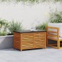 Caja de almacenaje de jardín madera maciza acacia 90x48x55 cm de vidaXL, Cajas de almacenaje para exteriores - Ref: Foro24-36...