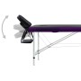 Camilla de masaje plegable 2 zonas aluminio negro y morado de vidaXL, Mesas de masaje - Ref: Foro24-110231, Precio: 155,32 €,...