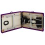 Camilla de masaje plegable 2 zonas aluminio negro y morado de vidaXL, Mesas de masaje - Ref: Foro24-110231, Precio: 155,32 €,...