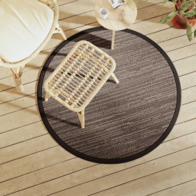 Brown PP outdoor rug Ø120 cm by vidaXL, Outdoor protectors - Ref: Foro24-368486, Price: 21,79 €, Discount: %